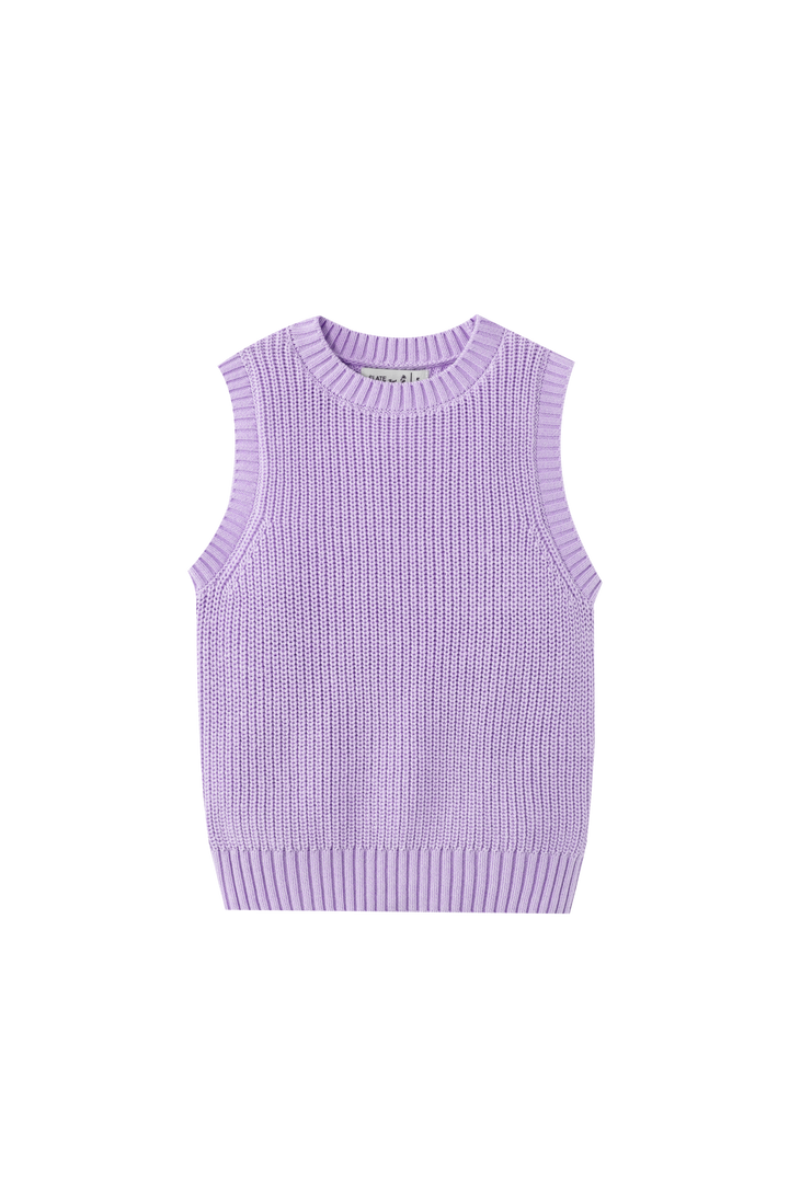 BOYS KNIT VEST-LAVENDER