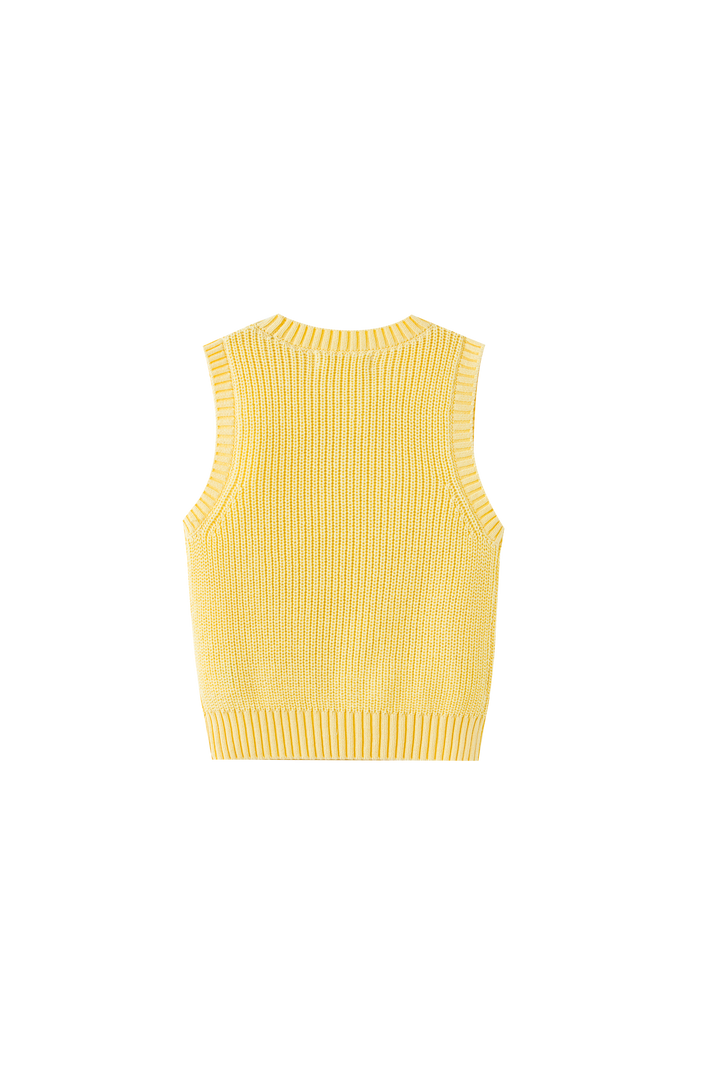 BOYS KNIT VEST-YELLOW
