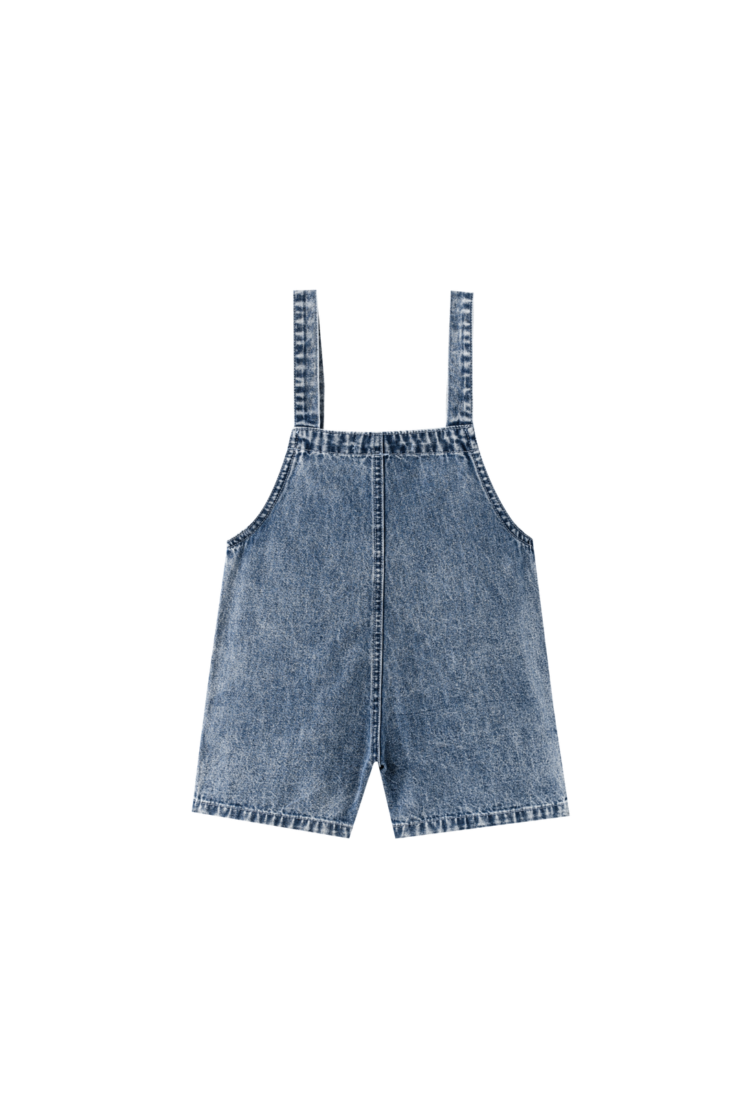WASHED DENIM SHORTALL-CHAMBRAY