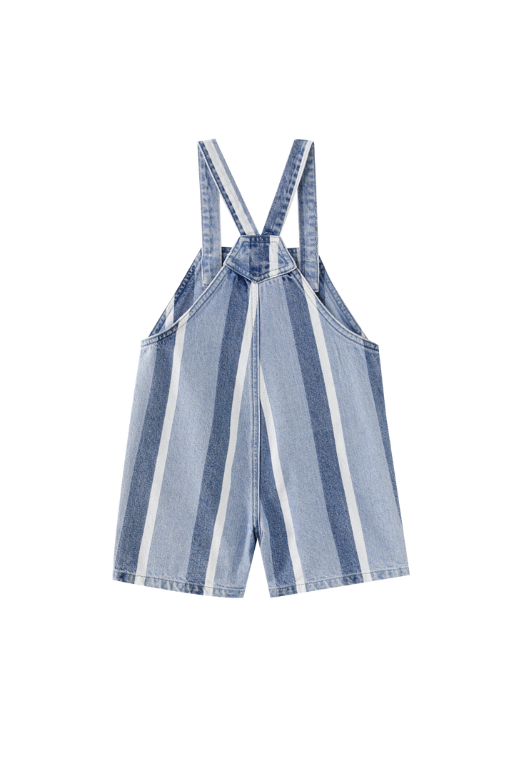 DENIM STRIPED SHORTALL-DENIM STRIPED
