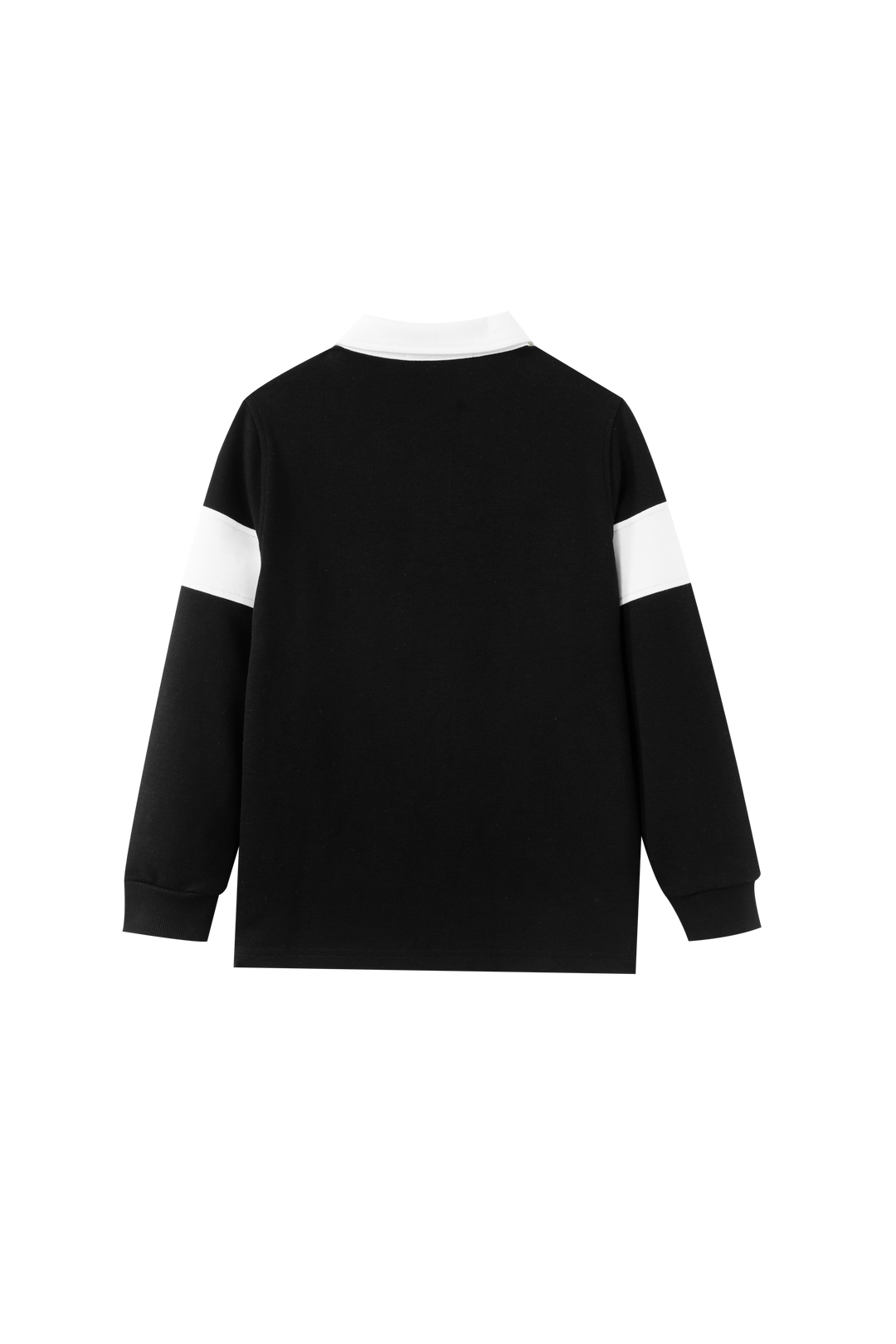 POLO WITH CENTER STRIPE-BLACK