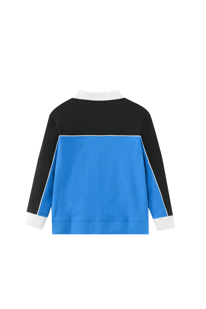 COLORBLOCK POLO-BLUE COMBO
