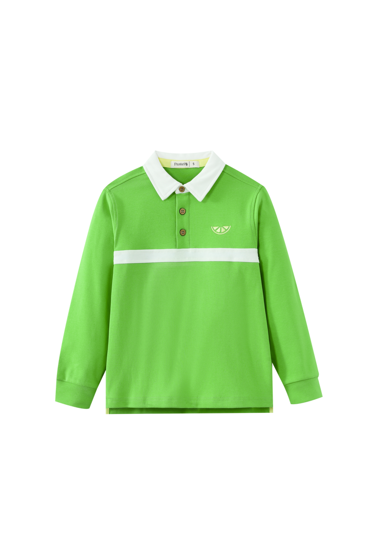 CENTER STRIPE POLO-GREEN