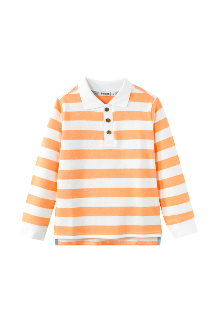 STRIPED POLO-ORANGE STRIPED