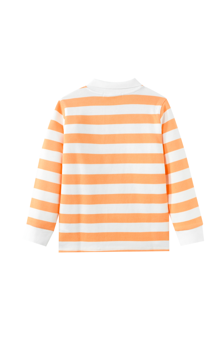 STRIPED POLO-ORANGE STRIPED