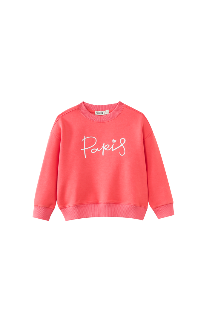 PARIS HEATHERED SWEAT SET-CORAL