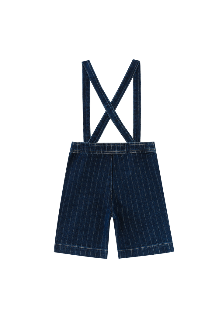 STRIPED SUSPENDER PANT-DENIM STRIPED