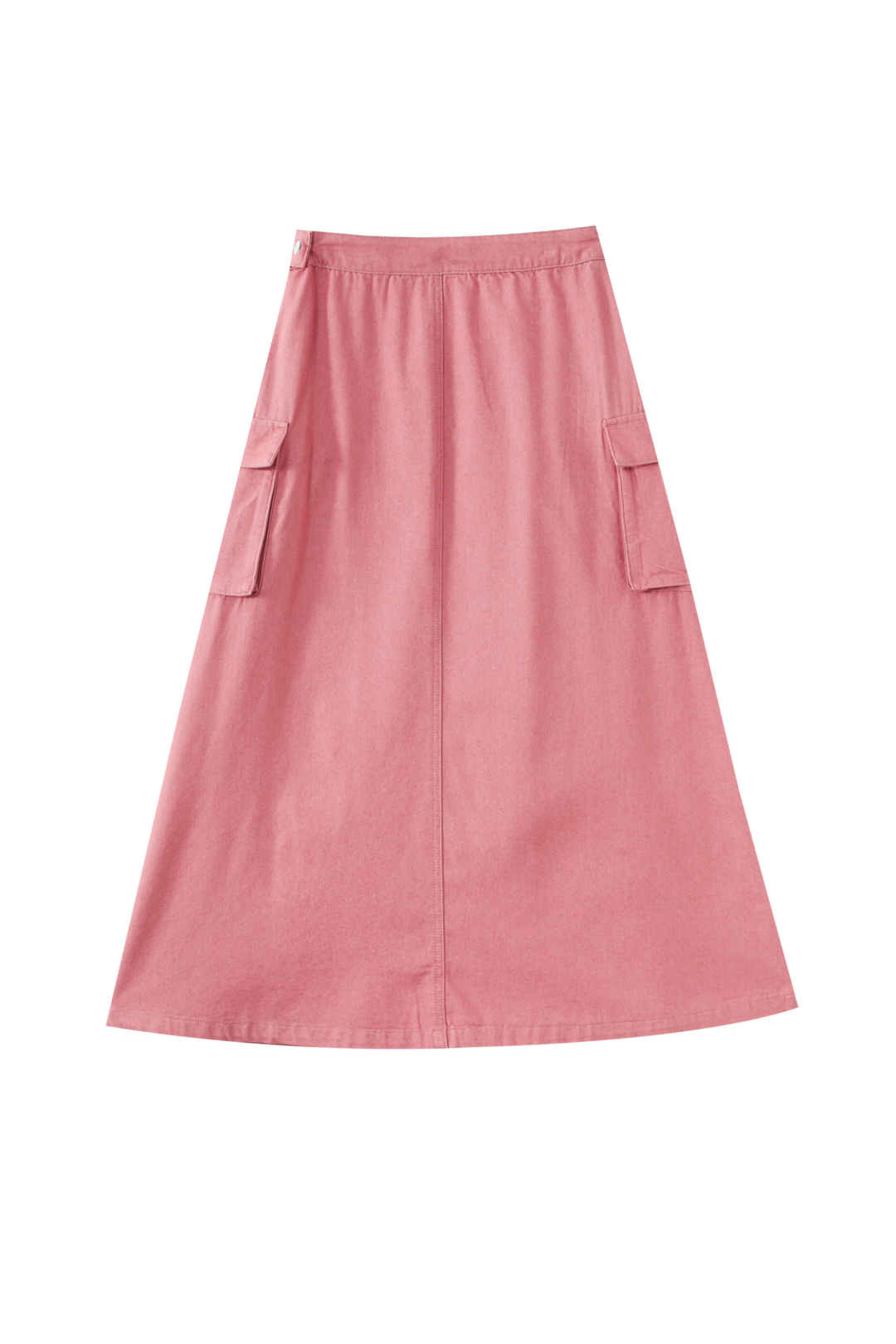MIDI SKIRT WITH POCKETS-SHERBET