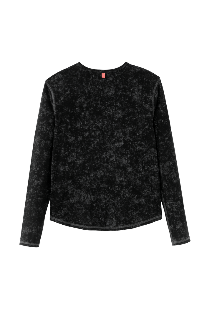 HEATHERED HENLEY-BLACK HEATHER