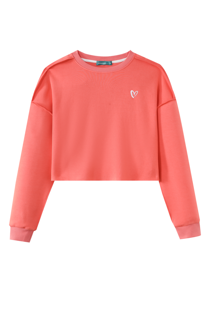 TEEN HEATHERED SWEAT-CORAL