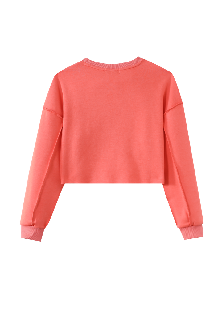 TEEN HEATHERED SWEAT-CORAL