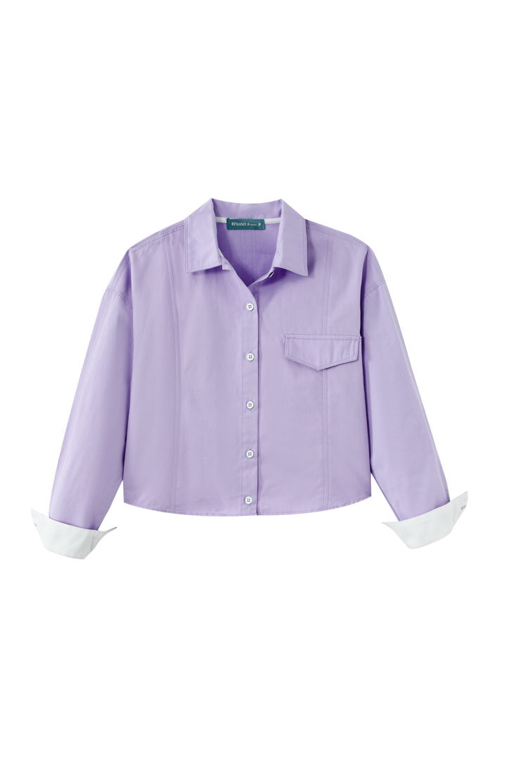TEEN SHIRT WITH SIDE POCKET-LAVENDER
