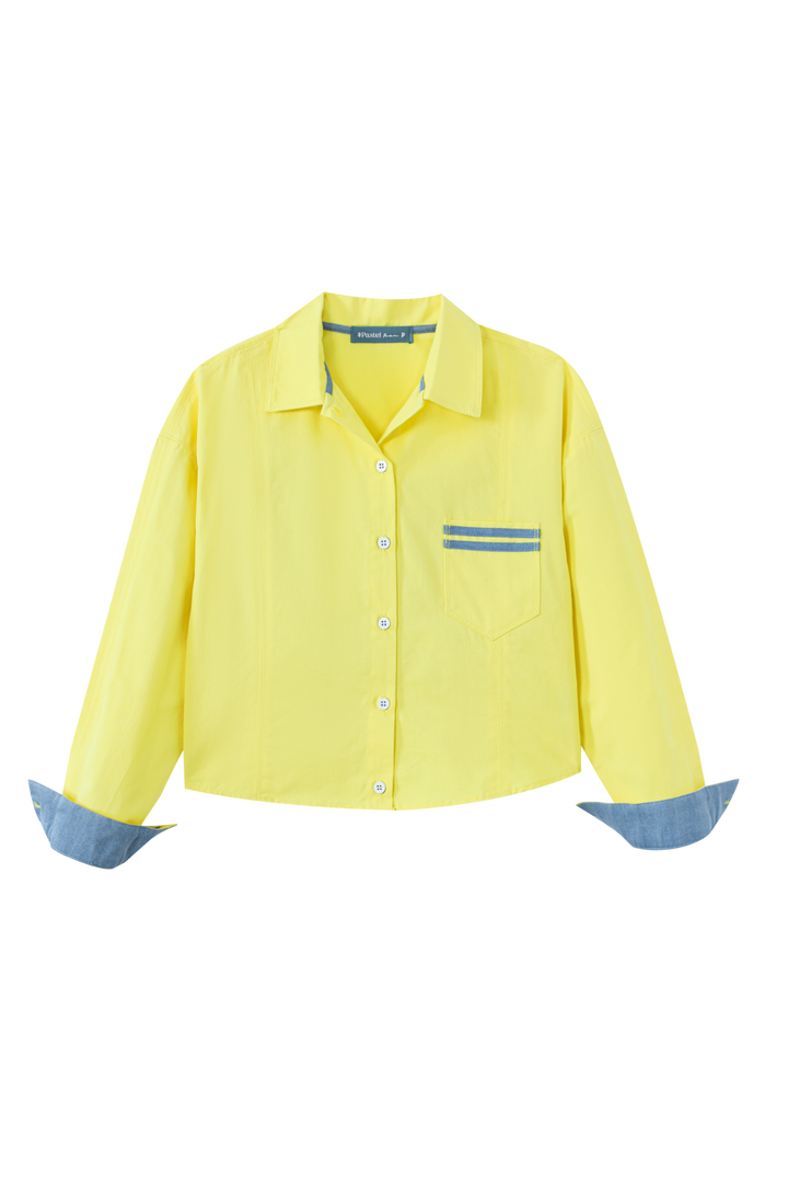 TEEN SHIRT WITH SIDE POCKET-YELLOW