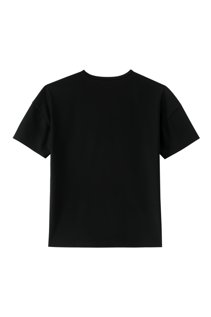TENNIS PRINT SWIM SHIRT-BLACK