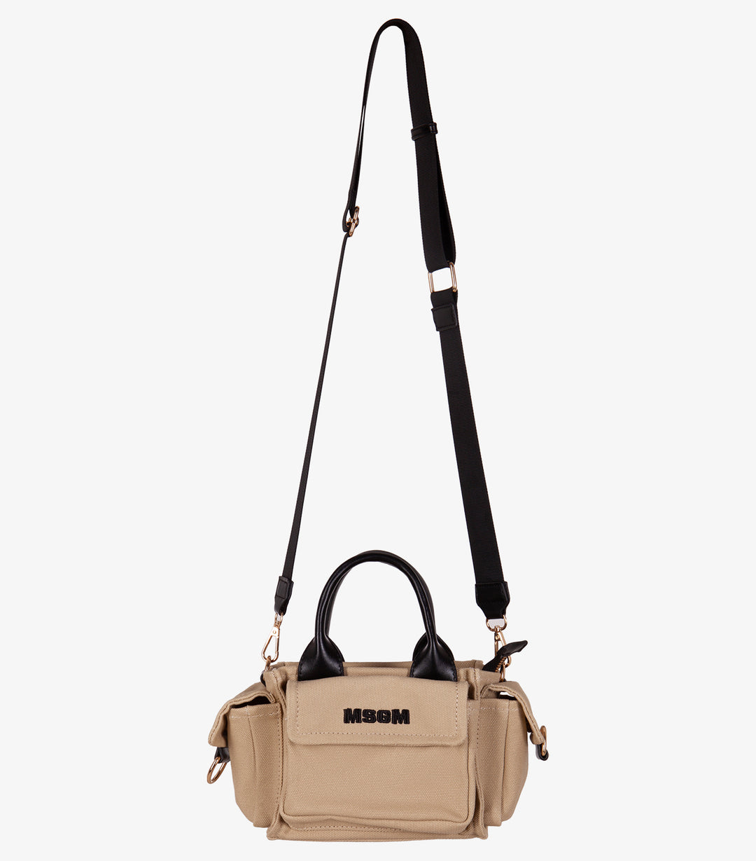 JGBA109-MINI BAG CANVAS ECO-LEATHER GIRL-013 05 CRM/BLK