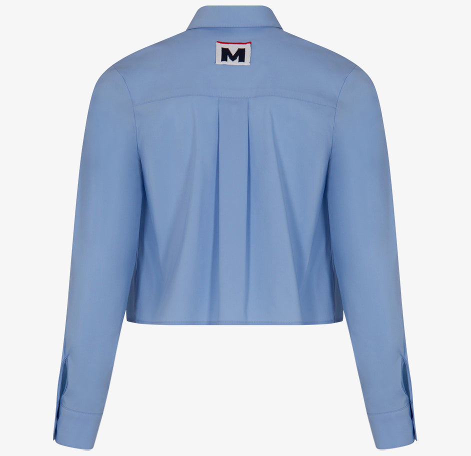 JGSI026-GIRLS BOXY POPLIN SHIRT-LIGHT BLUE