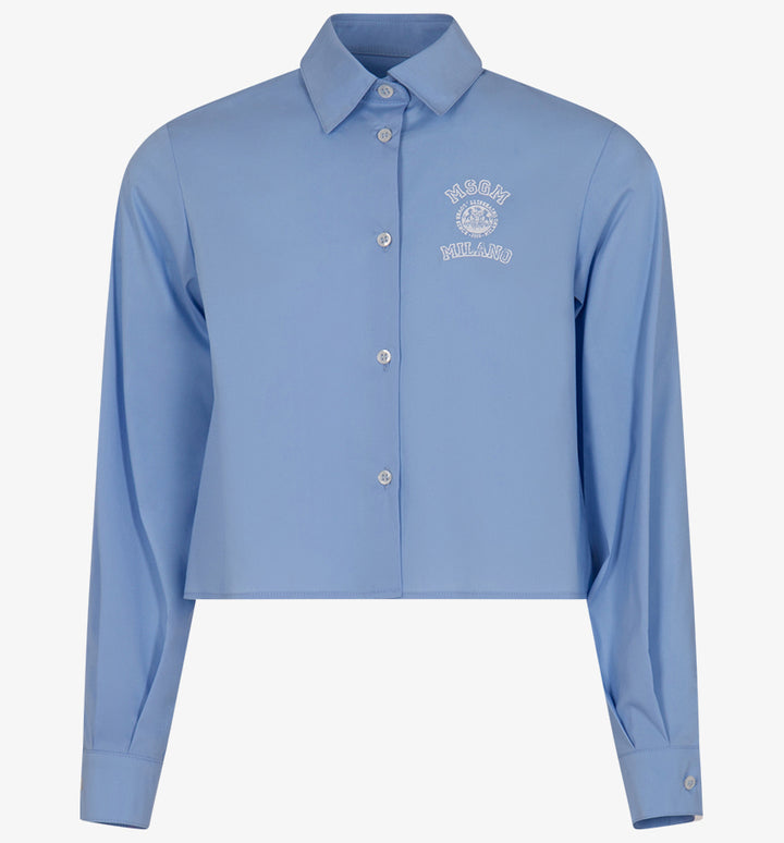 JGSI026-GIRLS BOXY POPLIN SHIRT-LIGHT BLUE