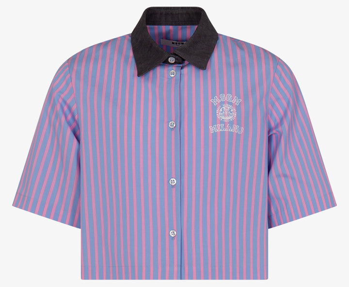 JGSI029-GIRLS BOXY POPLIN SHIRT-LIGHT BLUE