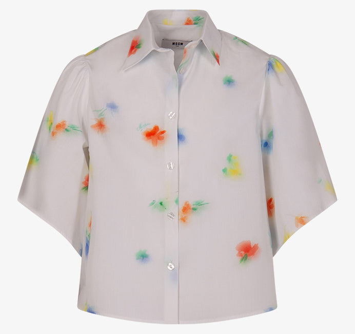 JGSI207-GIRLS S/S POPLIN SHIRT-WHITE