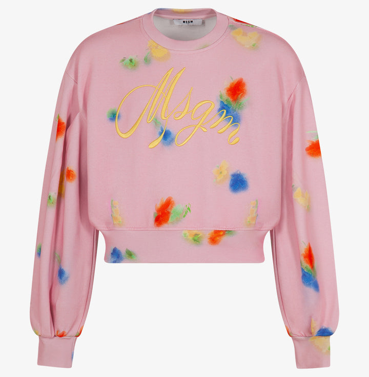 JGSW281-GIRLS FLEECE SWEATSHIRT-PINK