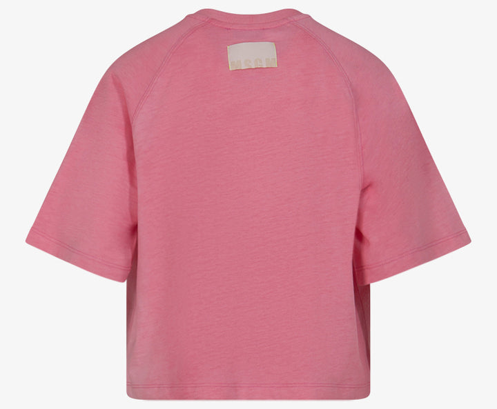 JGTH157-GIRLS S/S BOXY T-SHIRT-PINK