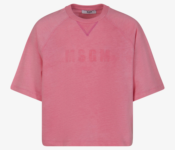 JGTH157-GIRLS S/S BOXY T-SHIRT-PINK