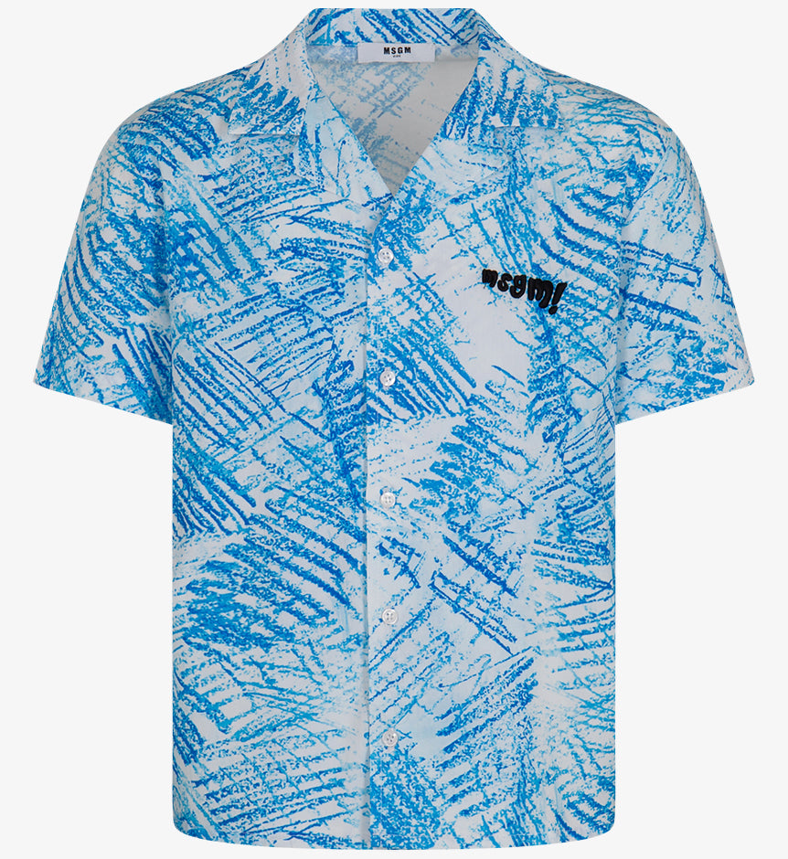 JUSI140-POPLIN SHIRT-BLUE/WHITE