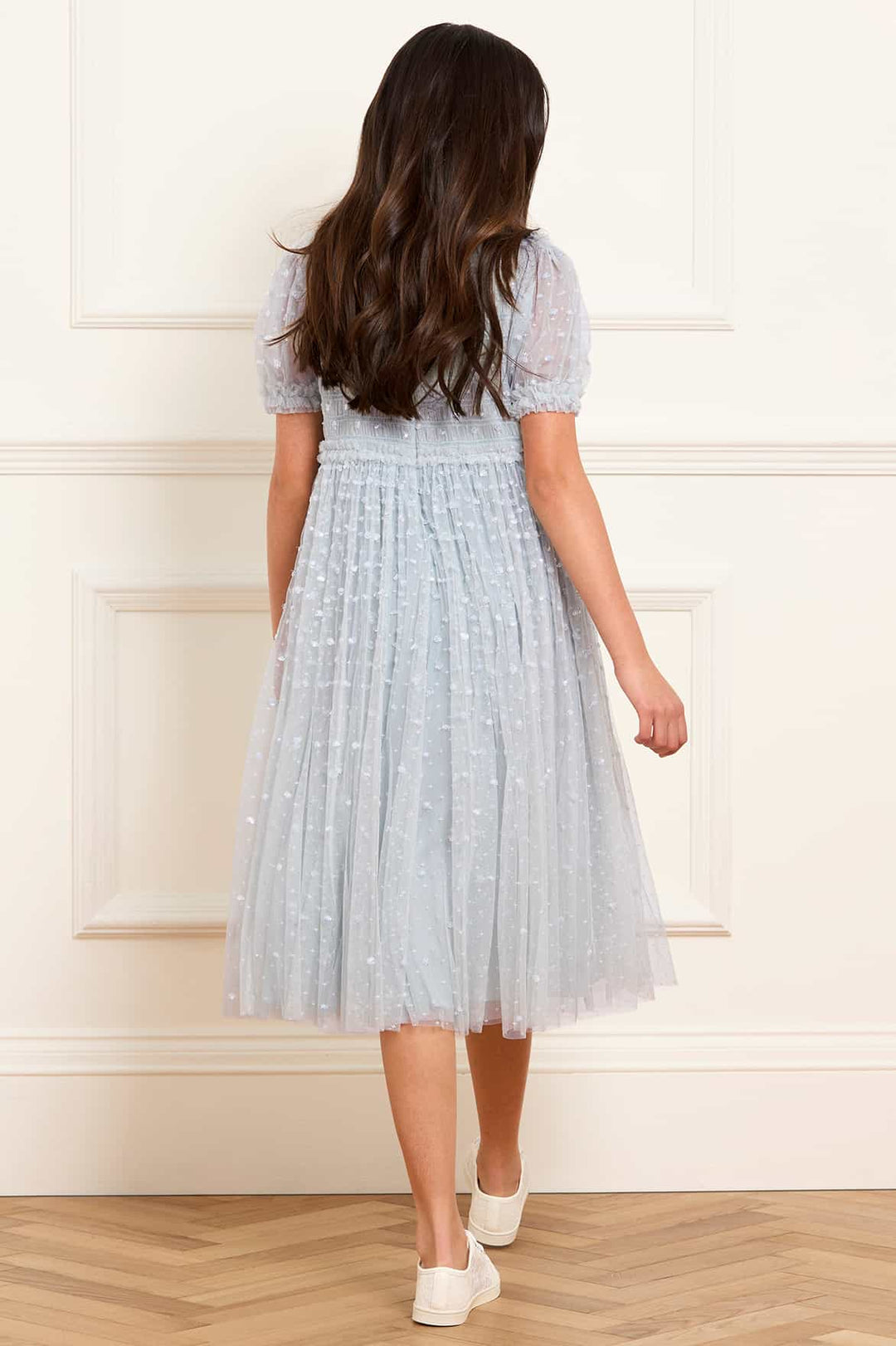 SEQUIN GISELLE KIDS DRESS-FRENCH BLUE