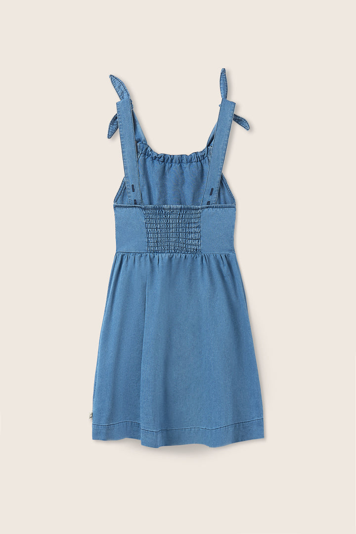SHELLK207S6-CHAMBRAY DENIM DRESS-BLUE NO HOLE