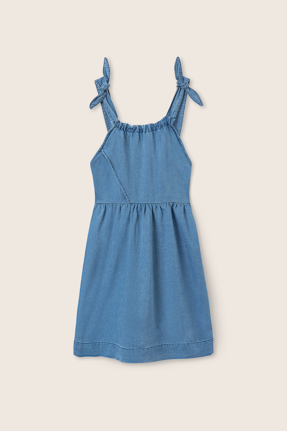 denim shell dress Distressed Embellished Sleeveless Denim Square Neck, Isobel Shell Midi Dress in Dark Wash, Size M,