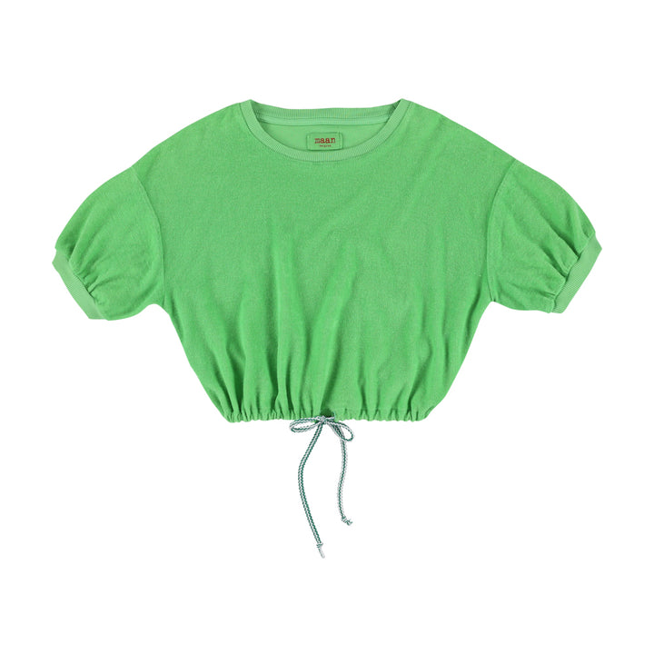 SICILY W JERSEY EPONGE KNITTED T-SHIRT GIRLS - 179 GREEN
