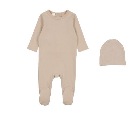 SL957-Hot Air Balloon Layette-Tan/ 2 Piece Set