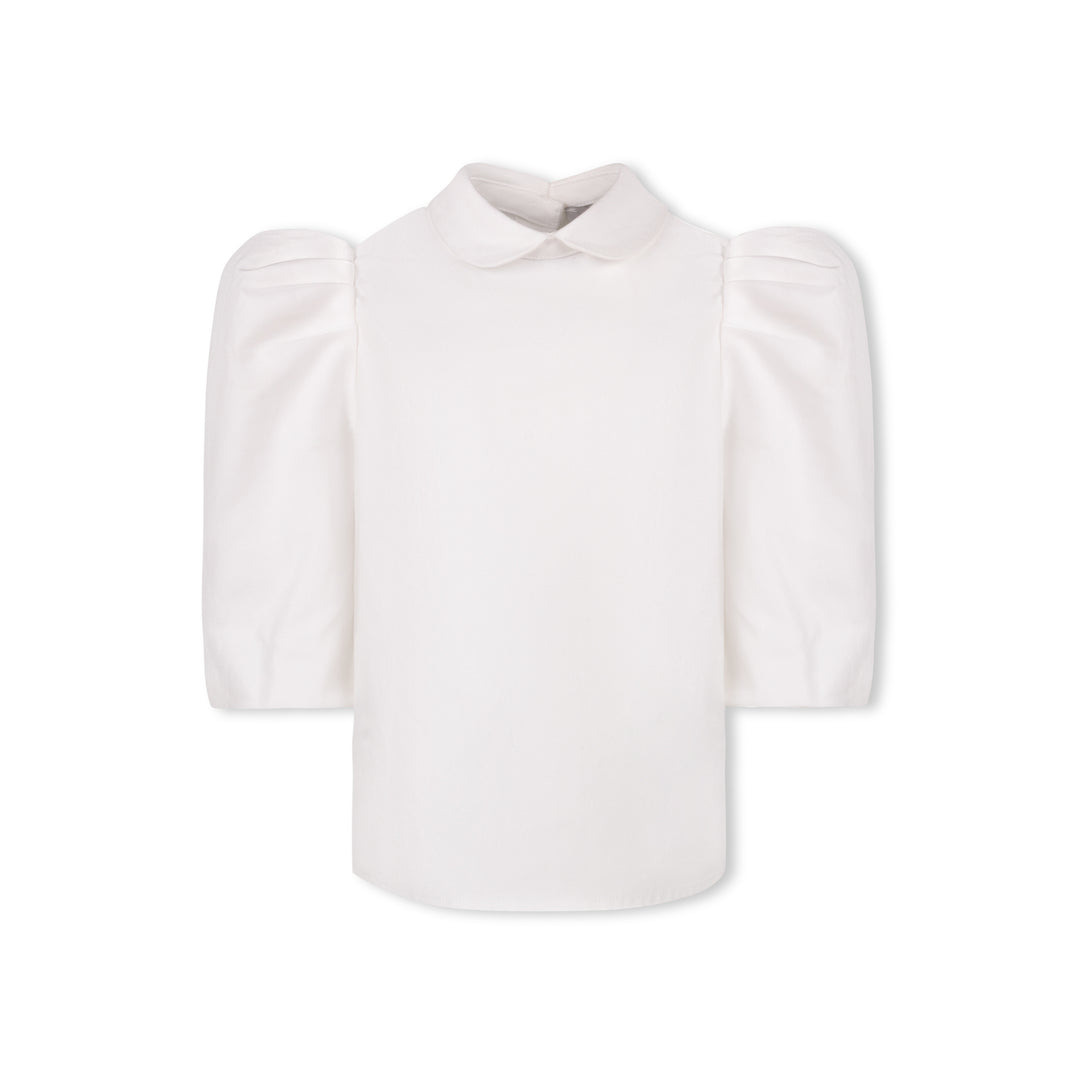 SO2008-GEMSTON COLLAR BLOUSE-White