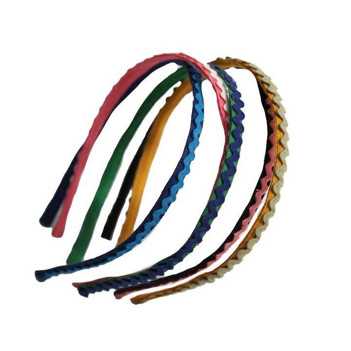 AC341S-BRITTA RIC RAC STACKABLE HEADBANDS-Rainbow