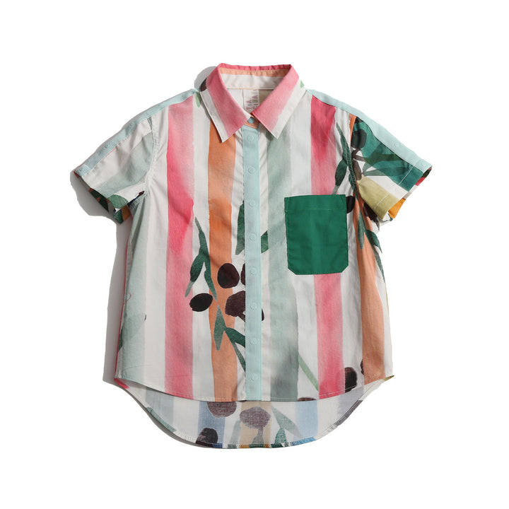 B-TP45S-SALANA MULTI SNAP SHIRT-Rainbow