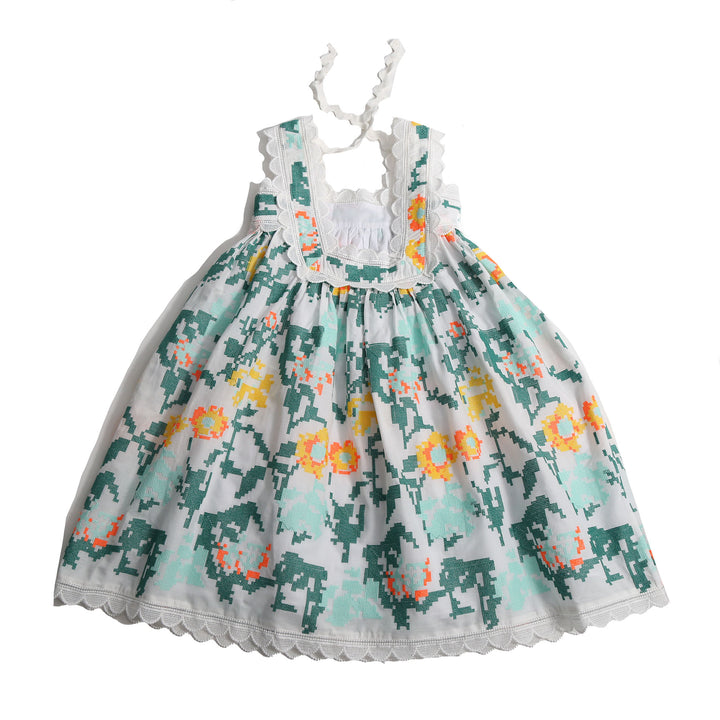 DR315V-OPHELIA SCALLOPED SUNDRESS-CYPRUS MIX