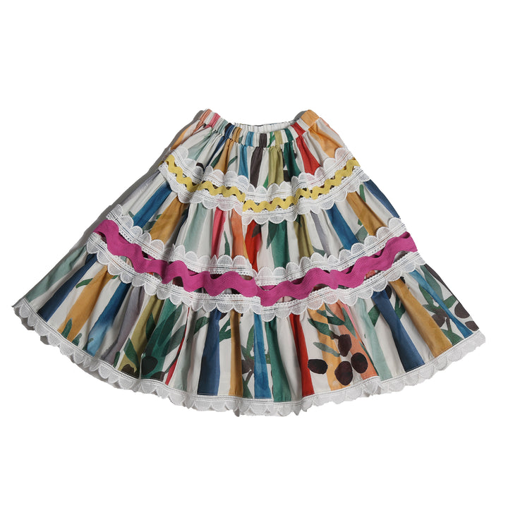 SK147V-ATHENA EMBELLISHED TWIRL SKIRT-Rainbow