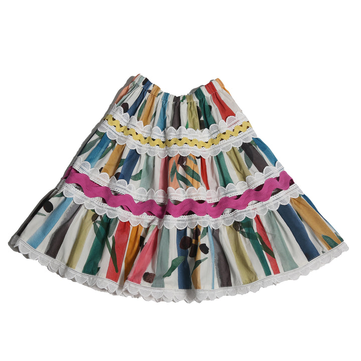 SK147V-ATHENA EMBELLISHED TWIRL SKIRT-Rainbow