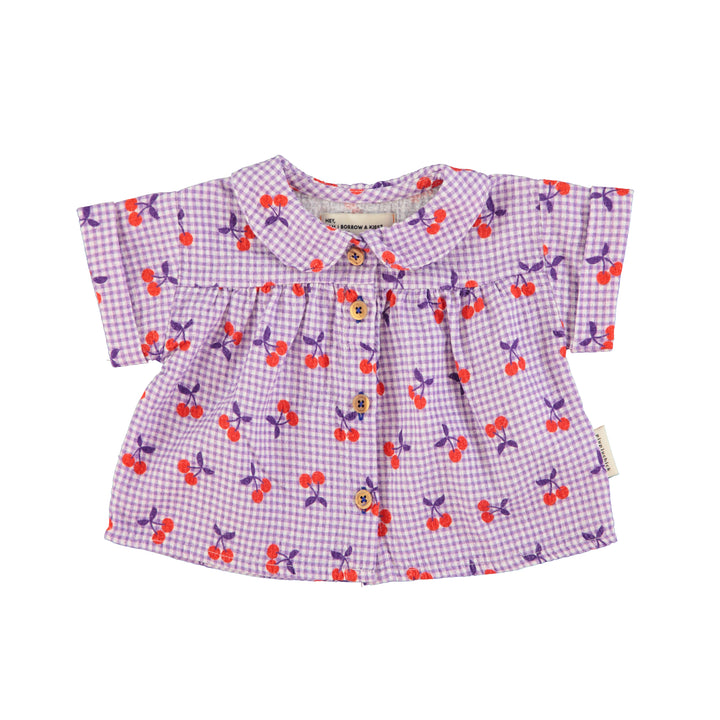 SS25.BM2502A-purple / white checkered w/  cherries