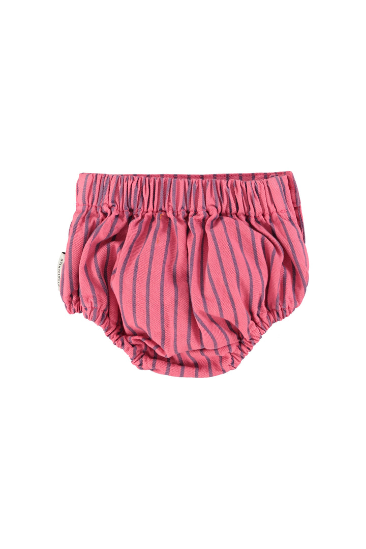 SS26.BB2607A-BABY SHORTIES - PINK WITH INDIGO STRIPES