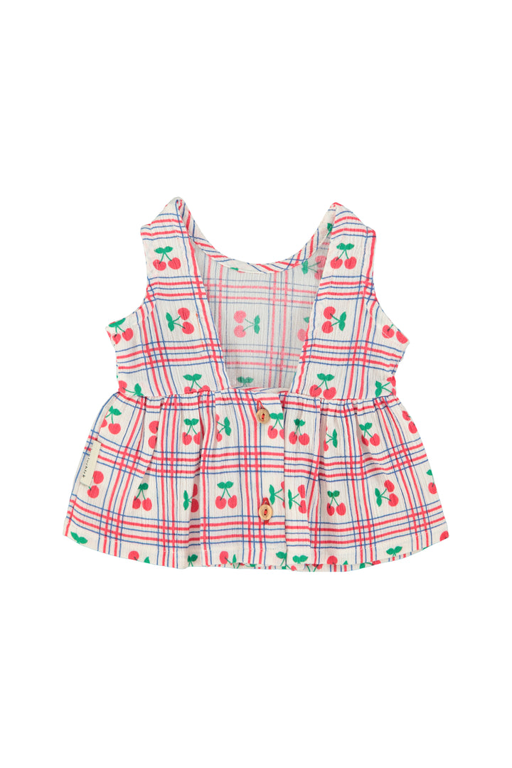 SS26.BM2609-TOP ECRU W/ CHERRIES ALL OVER