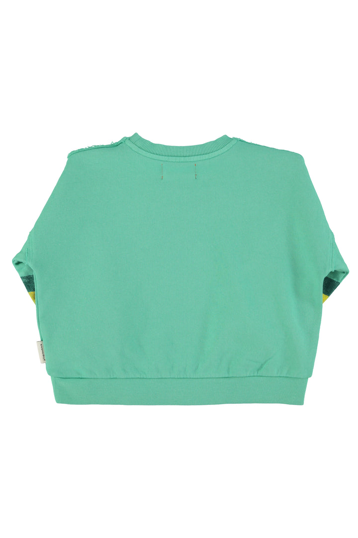 SS26.FLP2603-SWEATSHIRT - GREEN W/ MULTICOLOR STRIPES
