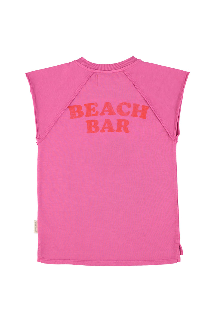 SS26.JRS2619-T-SHIRT DRESS - FUCHSIA W/ ICE CREAM PRINT