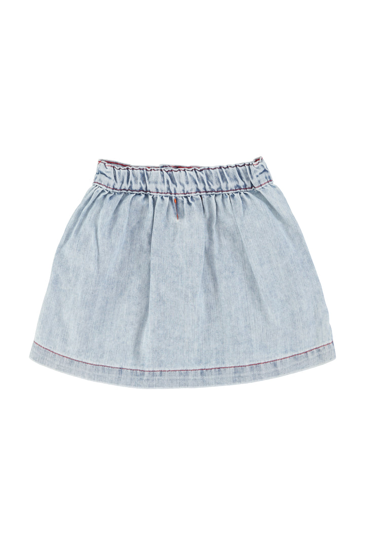 SS26.USAMN2616-KNEE-LENGTH SKIRT - BLUE LIGHT DENIM