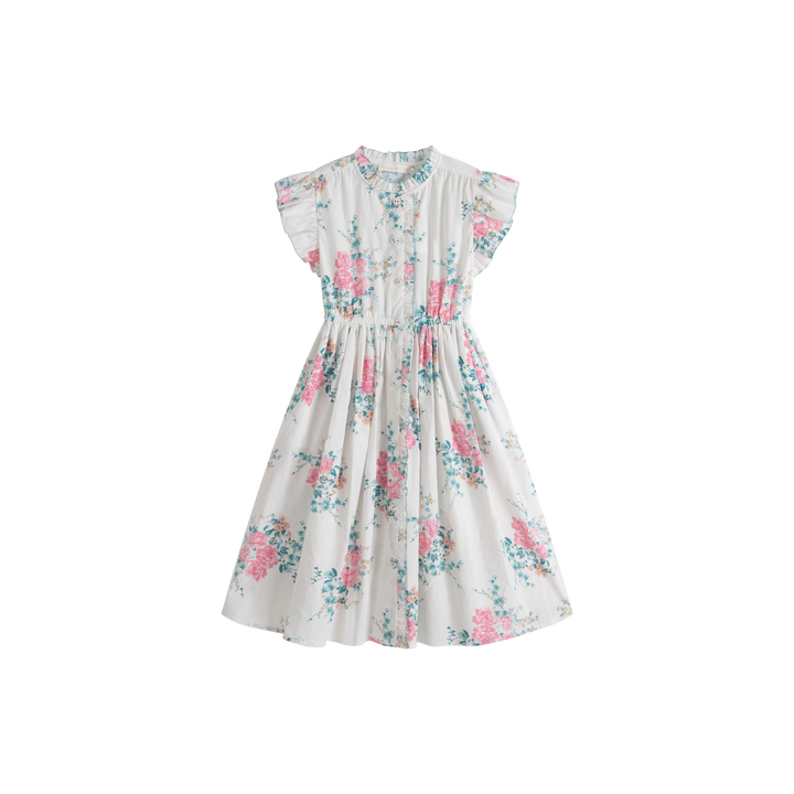 Delphine Dress Pink Roses