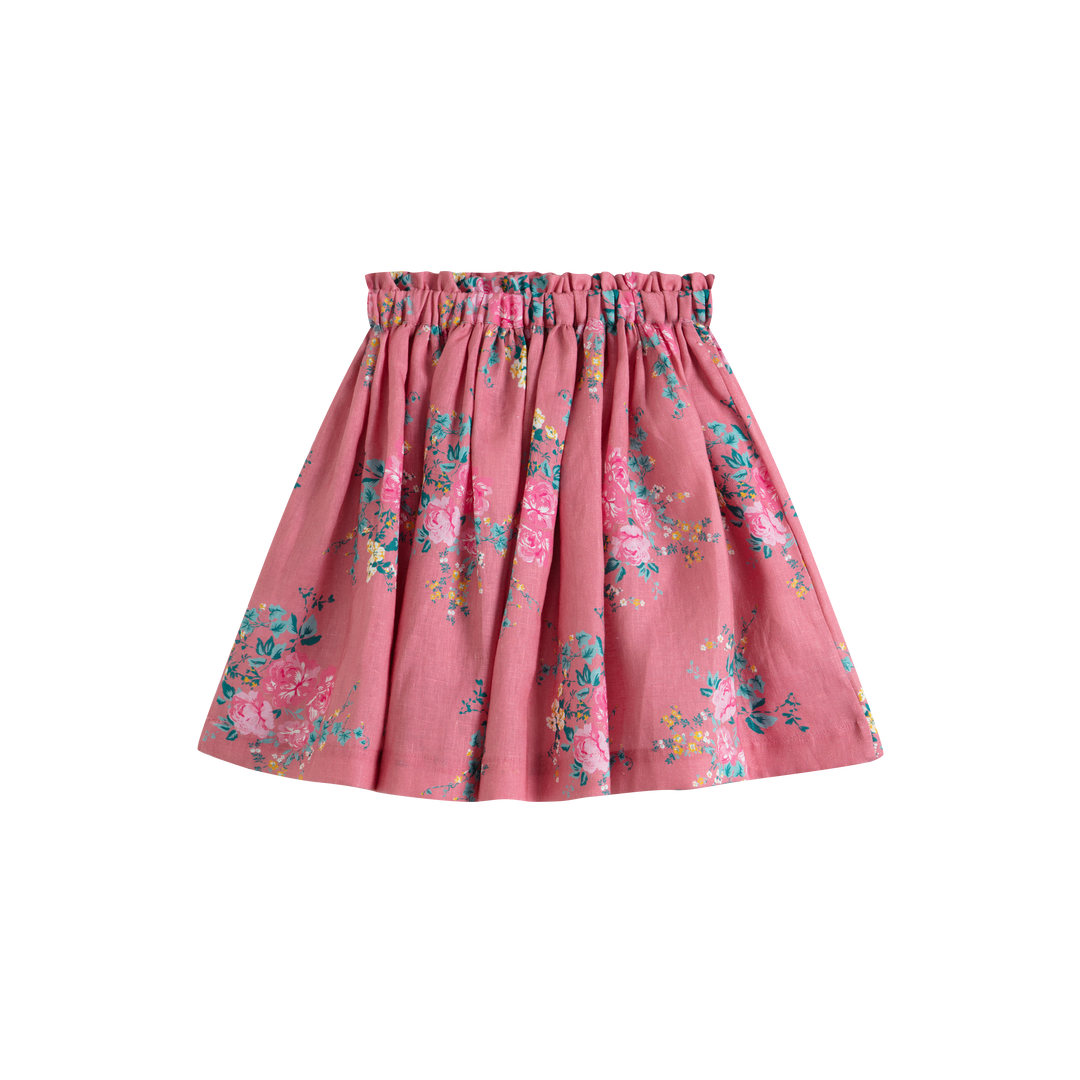 July Skirt Pink Flowers