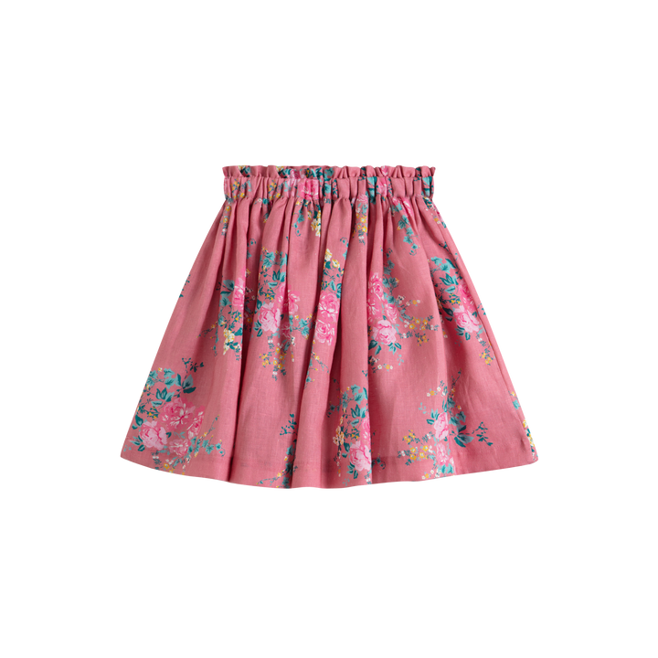July Skirt Pink Flowers