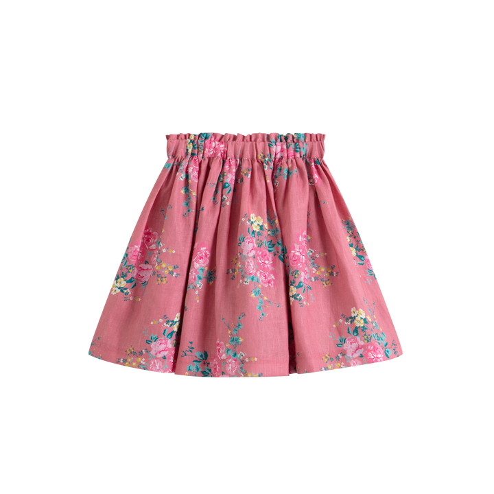 July Skirt Pink Flowers