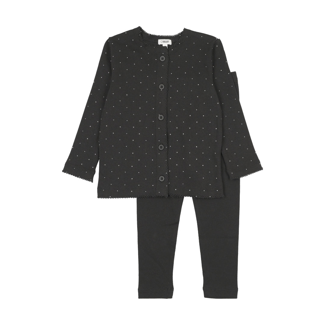 SW26250P Multi-Rhinestone Pajamas - Black