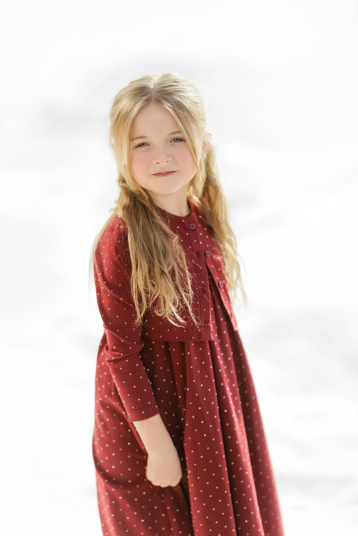 SW26250J Multi-Rhinestone Jumper w/ Cardigan - Brick